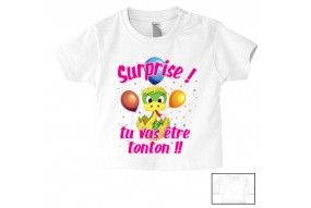    Tee-shirt de bébé tu vas être ma tata de cœur fille