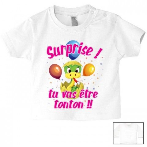    Tee-shirt de bébé tu vas être ma tata de cœur fille