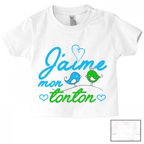 Tee-shirt de bébé ma tatie m’adore garçon