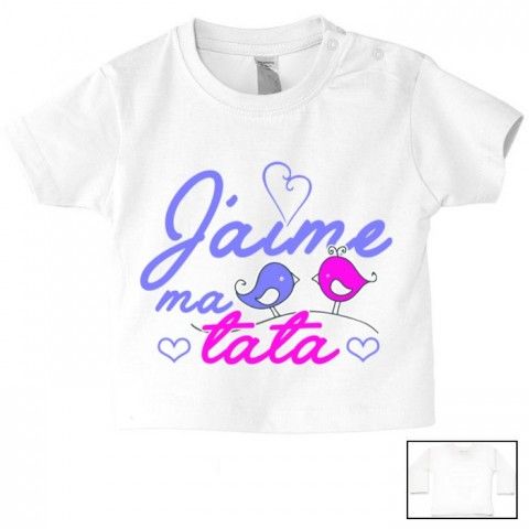 Tee-shirt de bébé ma tatie m’adore garçon