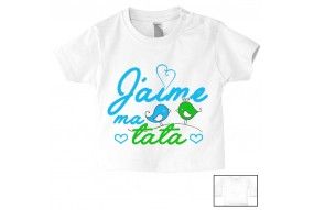 Tee-shirt de bébé ma tatie m’adore garçon