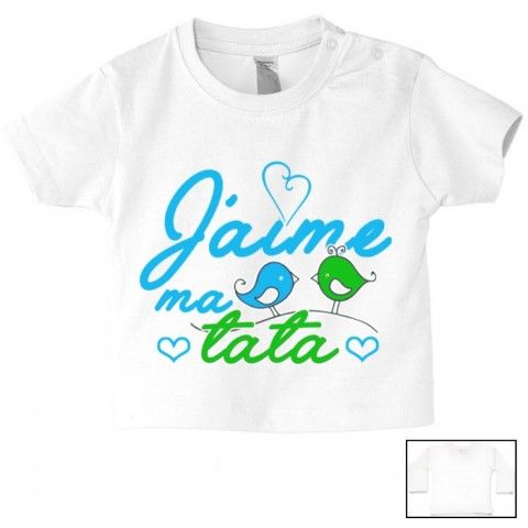 Tee-shirt de bébé ma tatie m’adore garçon