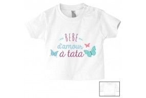 Tee-shirt de bébé ma tatie m’adore fille