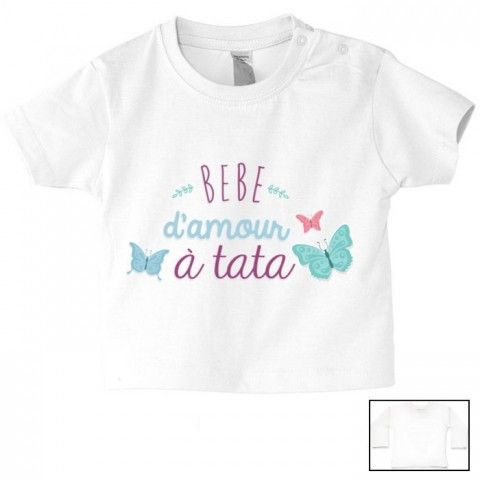 Tee-shirt de bébé ma tatie m’adore fille