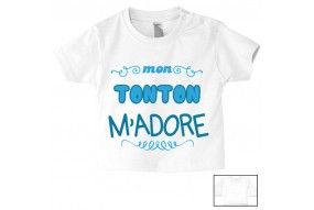 Tee-shirt de bébé tu vas être ma tata de cœur garçon