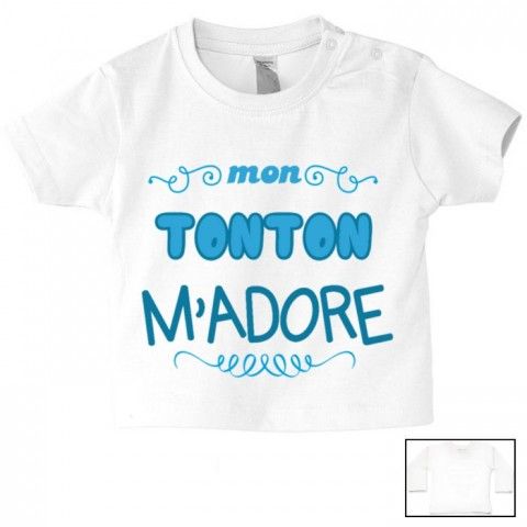 Tee-shirt de bébé tu vas être ma tata de cœur garçon