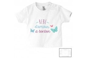    Tee-shirt de bébé tu vas être ma tata de cœur fille