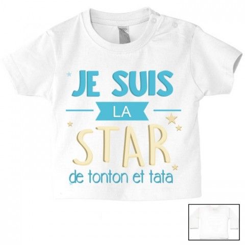 Tee-shirt de bébé ma tatie m’adore garçon