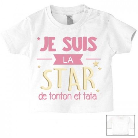 Tee-shirt de bébé ma tatie m’adore garçon