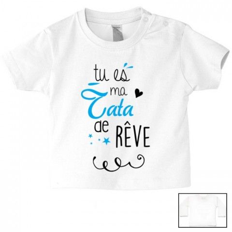    Tee-shirt de bébé tu vas être ma tata de cœur fille