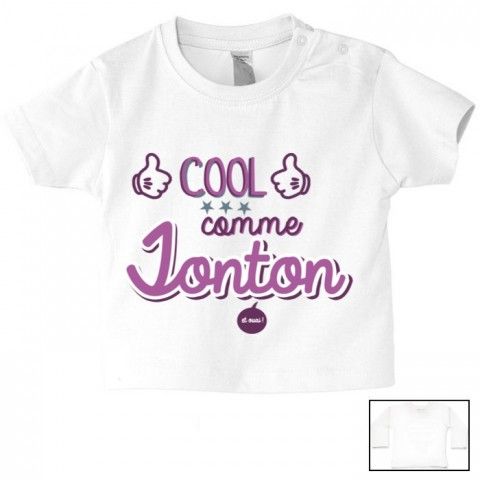 Tee-shirt de bébé je suis aussi bavard que tata