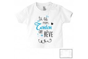 Tee-shirt de bébé tu vas être ma tata de cœur garçon