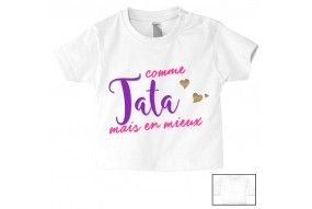 Tee-shirt de bébé ma tatie m’adore fille