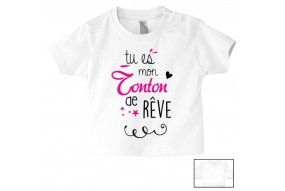    Tee-shirt de bébé tu vas être ma tata de cœur fille