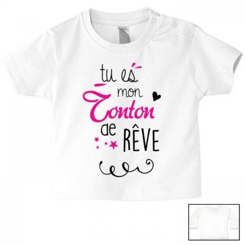    Tee-shirt de bébé tu vas être ma tata de cœur fille