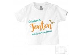 Tee-shirt de bébé ma tatie m’adore garçon