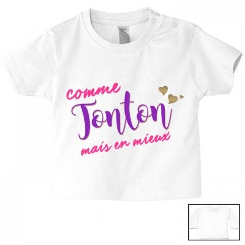 Tee-shirt de bébé ma tatie m’adore garçon