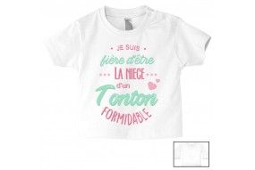 Tee-shirt de bébé ma tatie m’adore fille