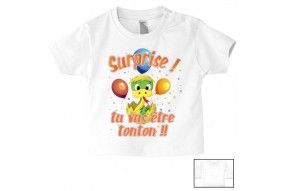    Tee-shirt de bébé tu vas être ma tata de cœur fille