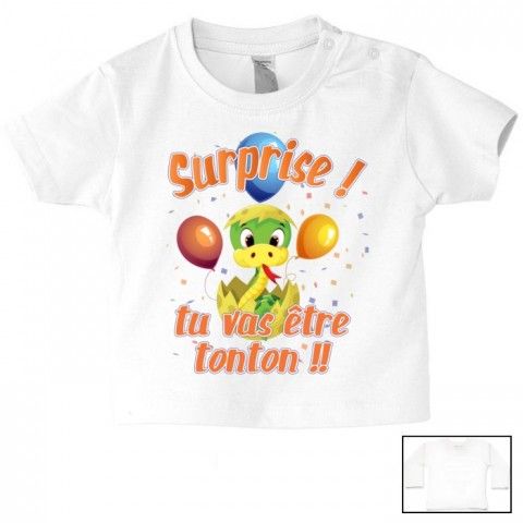    Tee-shirt de bébé tu vas être ma tata de cœur fille