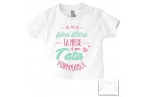 Tee-shirt de bébé ma tatie m’adore garçon