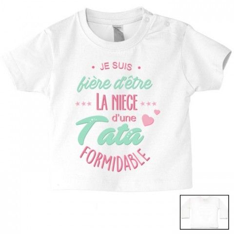 Tee-shirt de bébé ma tatie m’adore garçon