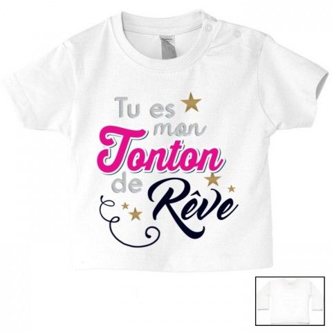 Tee-shirt de bébé je suis le prince des râleurs la reine c’est ma tata