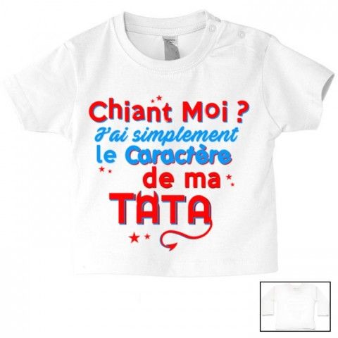 Tee-shirt de bébé ma tatie m’adore garçon