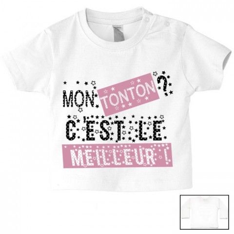 Tee-shirt de bébé ma tatie m’adore fille