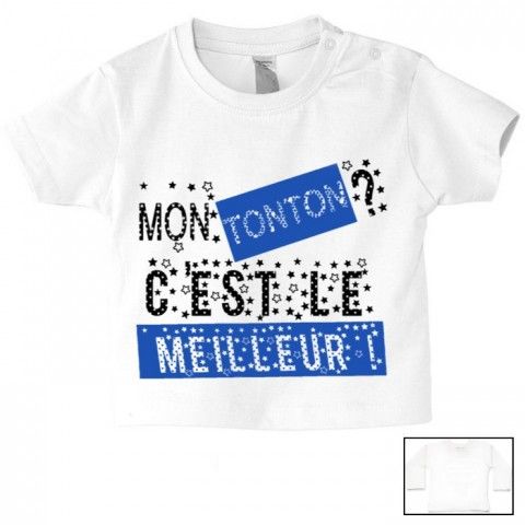 Tee-shirt de bébé ma tatie m’adore fille