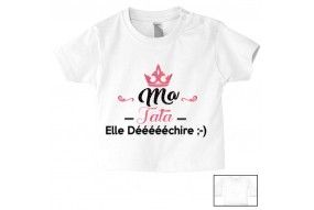 Tee-shirt de bébé ma tatie m’adore garçon