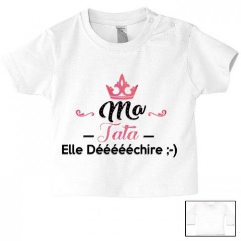 Tee-shirt de bébé ma tatie m’adore garçon