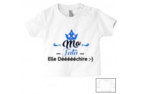 Tee-shirt de bébé ma tatie m’adore garçon