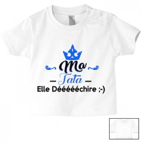 Tee-shirt de bébé ma tatie m’adore garçon