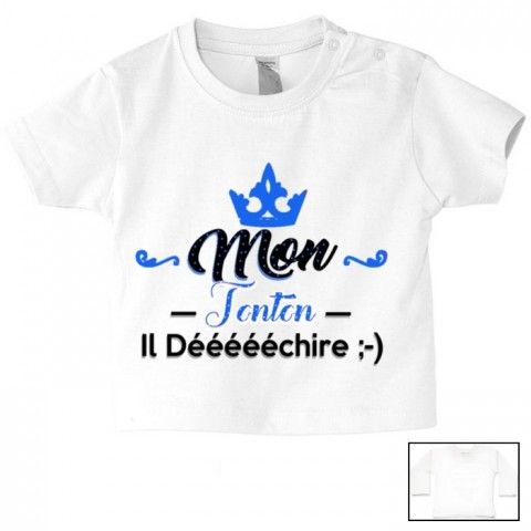 Tee-shirt de bébé ma tatie m’adore fille