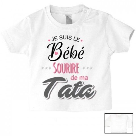 Tee-shirt de bébé ma tatie m’adore fille