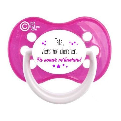 Tétine de bébé j'aime ma tata fille