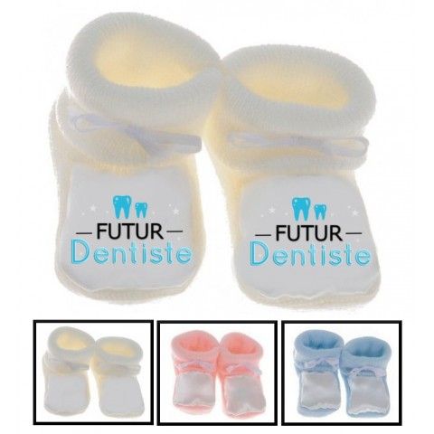 Chaussons de bébé futur mécanicien comme papa