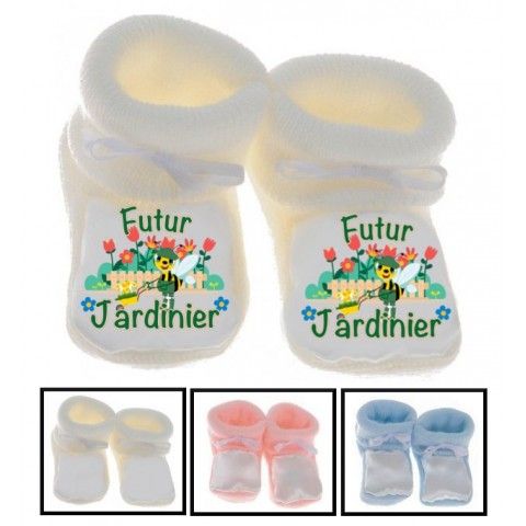 Chaussons de bébé futur mécanicien comme papa