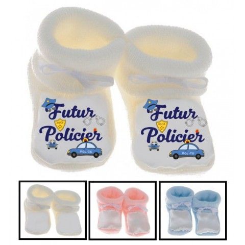 Chaussons de bébé futur militaire comme papa