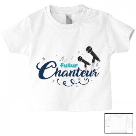 Tee-shirt de bébé futur militaire comme papa