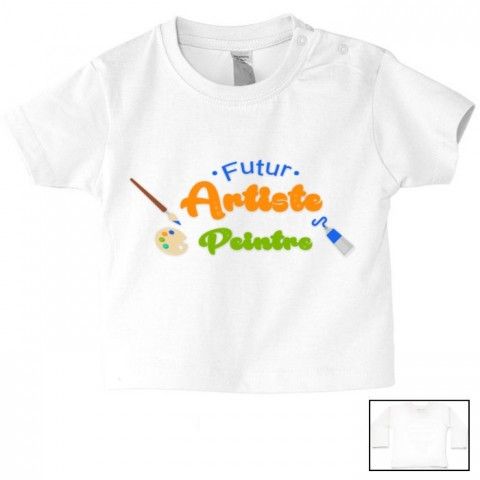 Tee-shirt de bébé futur militaire comme papa