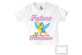 Tee-shirt de bébé futur militaire comme papa