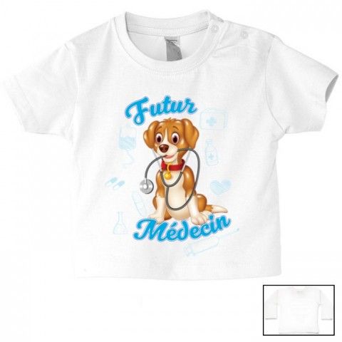 Tee-shirt de bébé futur militaire comme papa