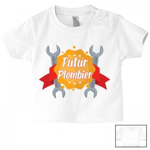 Tee-shirt de bébé futur militaire comme papa