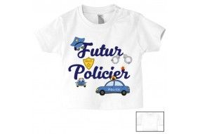 Tee-shirt de bébé futur militaire comme papa