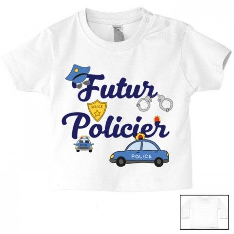 Tee-shirt de bébé futur militaire comme papa