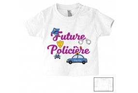 Tee-shirt de bébé futur militaire comme papa