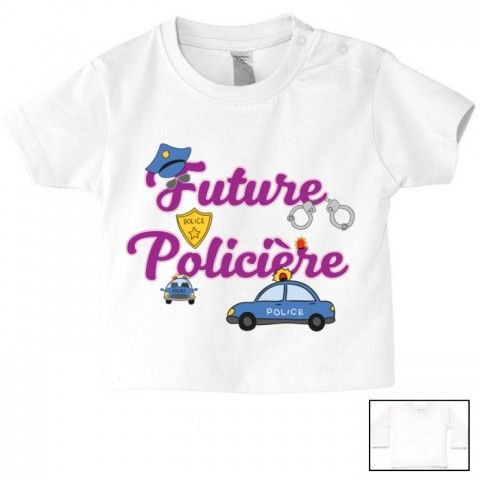 Tee-shirt de bébé futur militaire comme papa