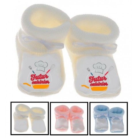 Chaussons de bébé futur cuisinier pro